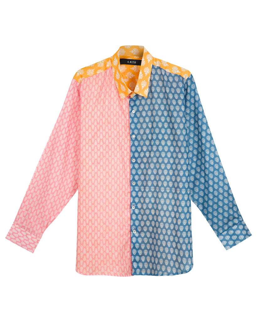 MAASAI II SHIRT IN PINK, BLUE AND YELLOW