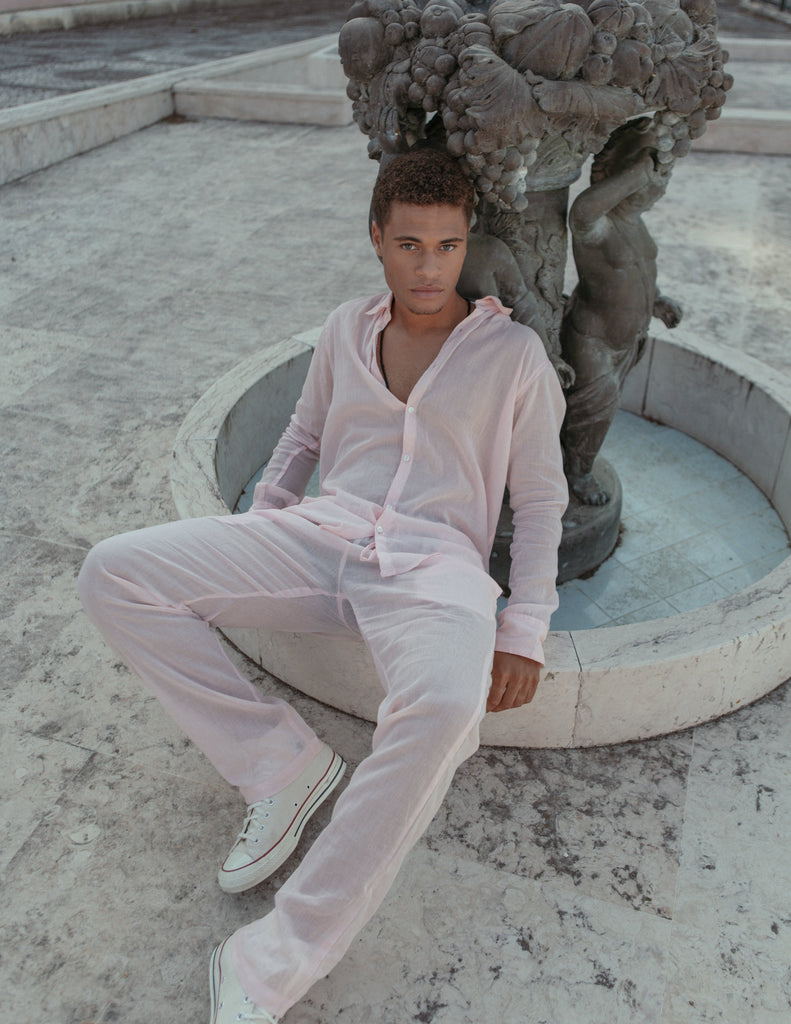 ESSENTIAL TROUSERS IN LIGHT PINK