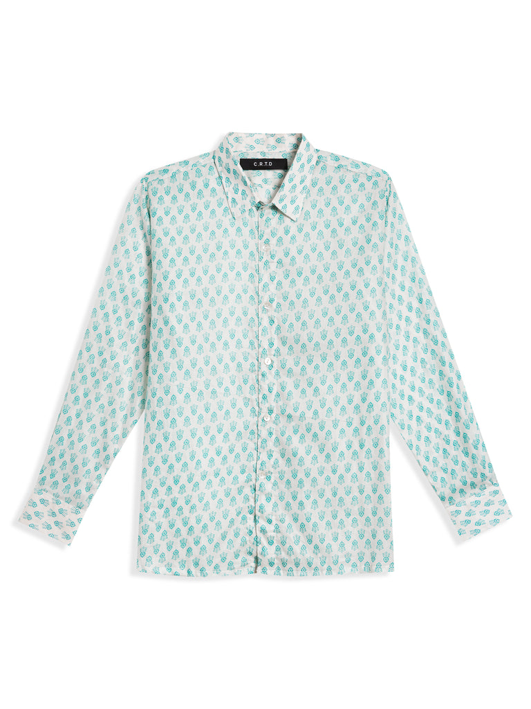 WAMBA SHIRT IN WHITE & GREEN