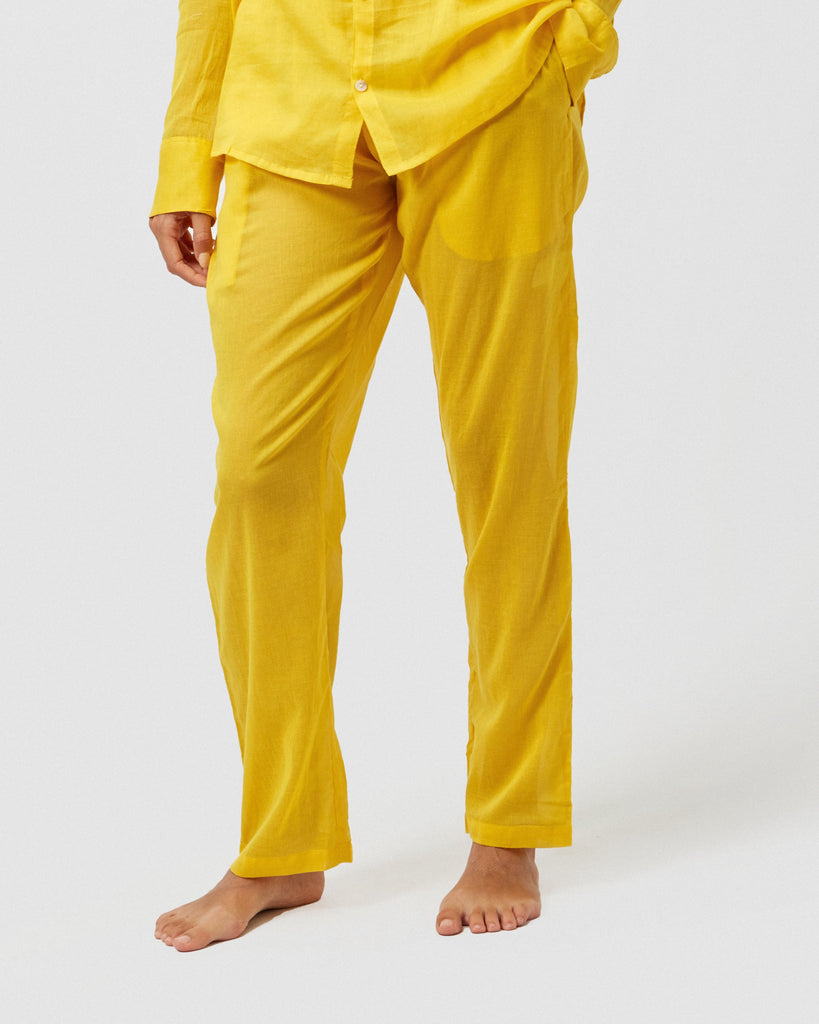 ESSENTIAL TROUSERS IN MUSTARD YELLOW